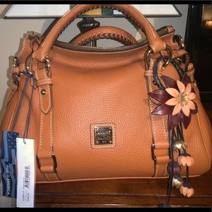 NWT Dooney& Bourke Satchel w/Flower Charm